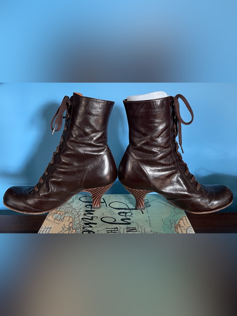 Chie Mihara Dark Brown Lace-Up Ankle Boots